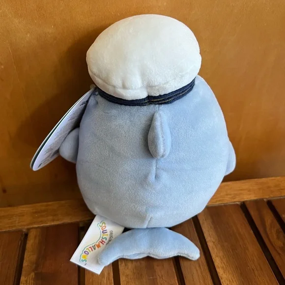 🟡NWT 5” Samir Whale Sailor Hat Squishmallow navy nautical anchor cap sea life - Picture 5 of 5